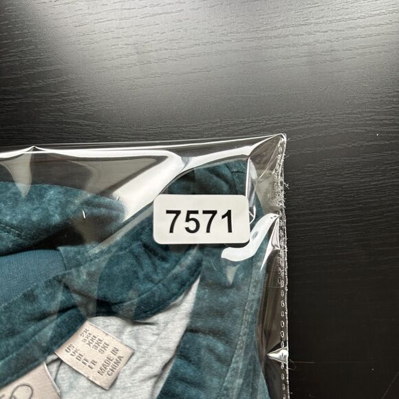 LOGO Lori Goldstein Cardigan 2X Plus Art to Wear Button Blue V Neck Acid Wash - Picture 9 of 9